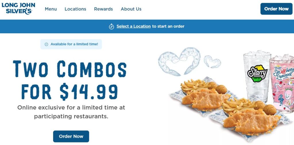 official website of Long John Silver's